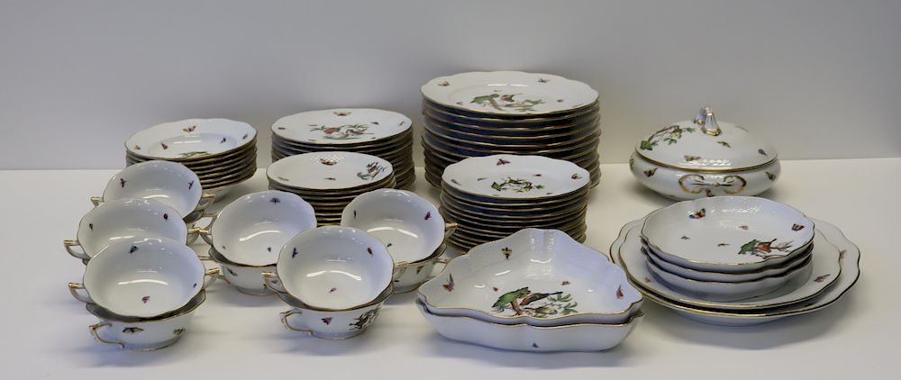 Appraisal: Grouping of Rothschild Herend China To include Plates dia Plates