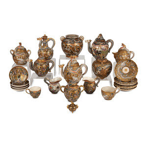 Appraisal: A Collection of Japanese Satsuma Glazed Articles th Century thirty-three