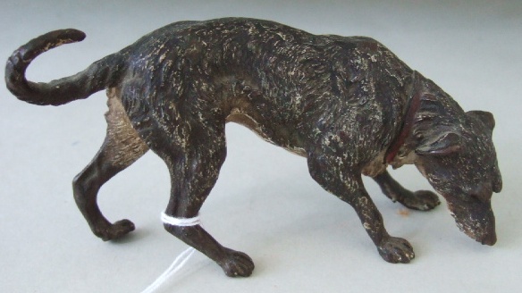 Appraisal: An Austrian cold painted bronze of an Irish Wolfe hound