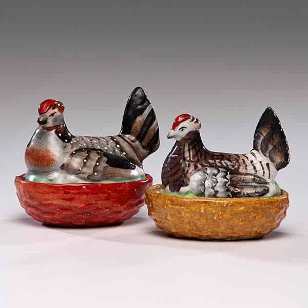 Appraisal: Staffordshire Hen Tureens English th century A pair of Staffordshire