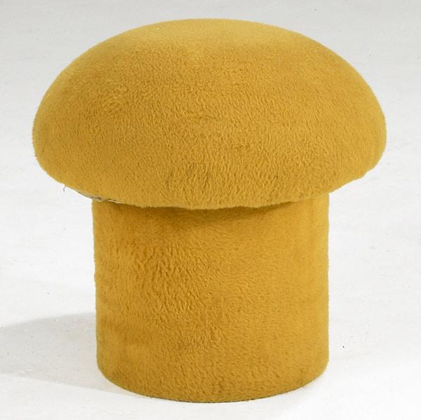 Appraisal: STYLE OF PIERRE PAULIN Ottoman in velour x dia