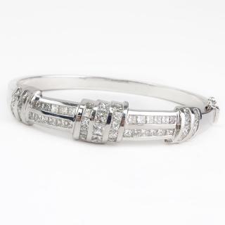 Appraisal: Approx Carat Princess Cut Diamond and Karat White Gold Hinged