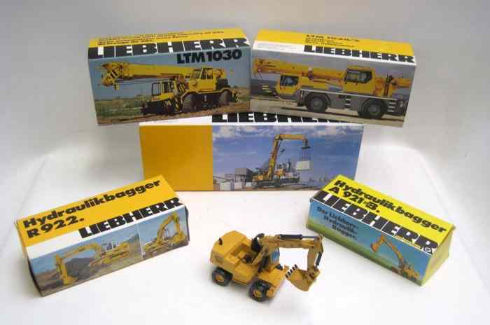 Appraisal: THIRTEEN LIEBHERR DIECAST SCALE MODELS BY CONRAD AND GESCHA Conrad