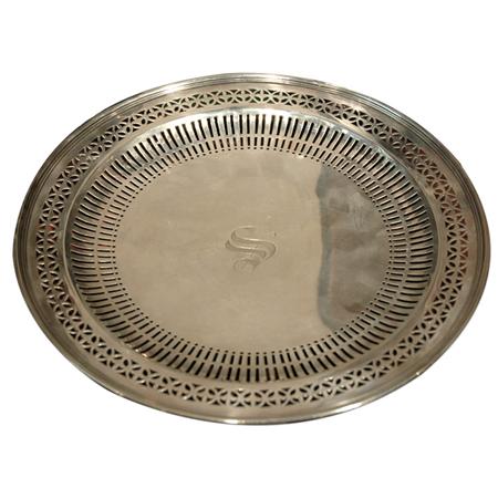 Appraisal: Tiffany Co Sterling Silver Pierced Cake Plate Estimate -