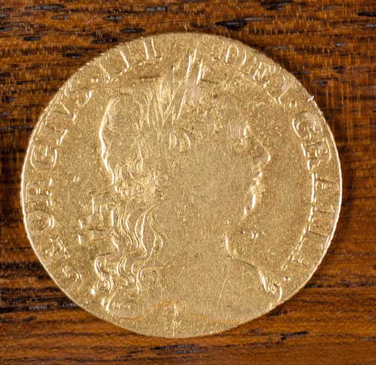 Appraisal: BRITISH GOLD GUINEA COIN George III rd Laureate Bust type