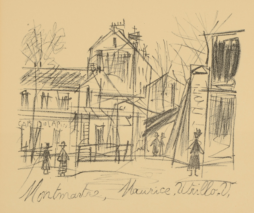 Appraisal: UTRILLO Maurice French - ''Monte Marte'' Lithograph Sight size ''