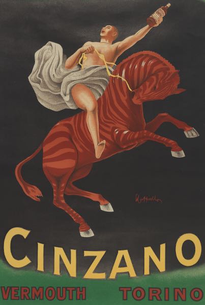 Appraisal: LEONETTO CAPPIELLO ITALIAN FRENCH - x paper size Cinzano Vermouth