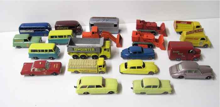 Appraisal: TWENTY MATCHBOX TOY VEHICLES including No's Karrier Bantam ton Coca