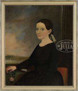 Appraisal: ATTRIBUTED TO WILLIAM MATTHEW PRIOR American - FOLK ART PORTRAIT