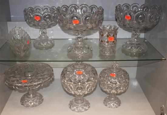 Appraisal: Seven pieces of colorless pressed glass in the ''Star and