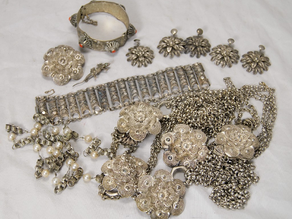 Appraisal: Quantity of mostly Ethnic costume jewellery including Swiss national costume