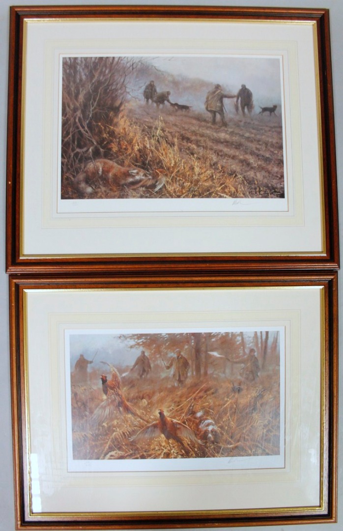 Appraisal: Mick Cawston thC Bush beating for pheasants limited edition print