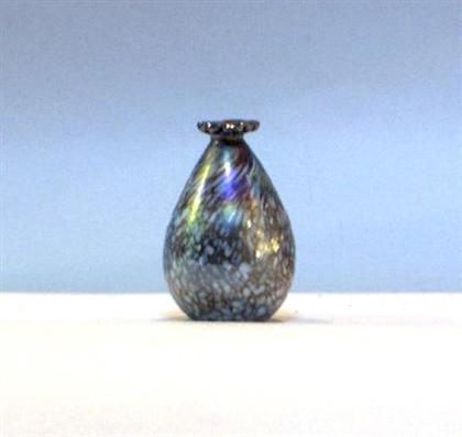 Appraisal: Iridescent cabinet vase th century In the style of Loetz