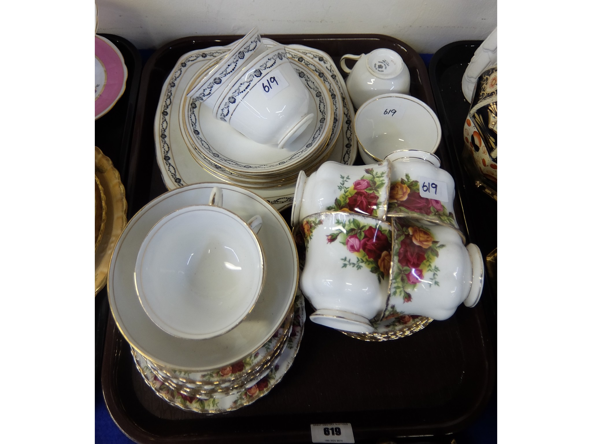 Appraisal: Royal Albert Old Country Roses cups saucers and plates and