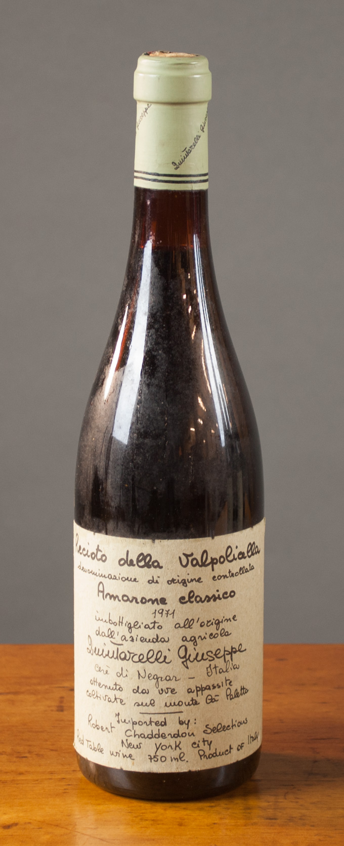 Appraisal: SINGLE BOTTLE OF VINTAGE ITALIAN RED WINE Giuseppe Quintarelli Recioto