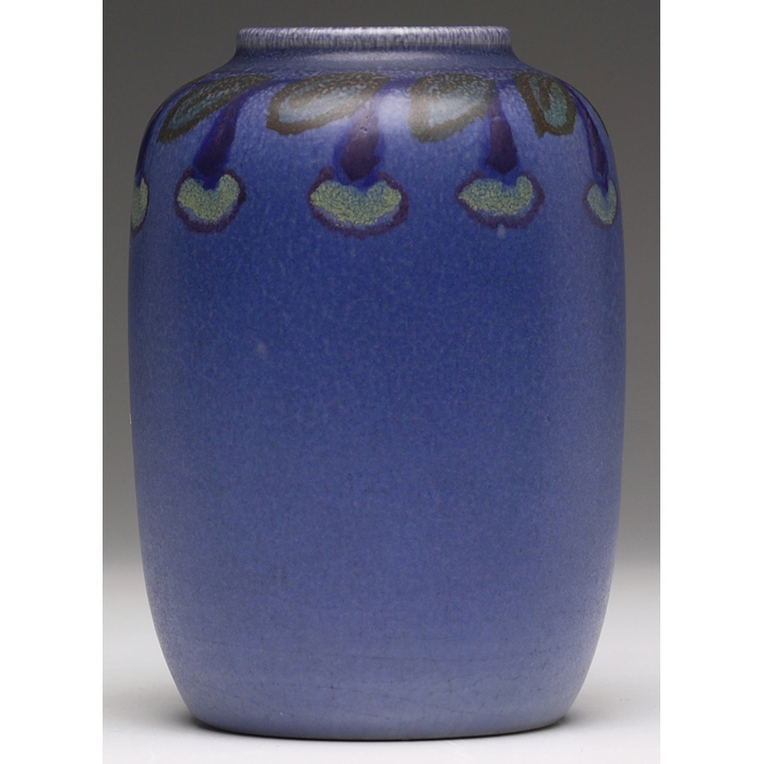 Appraisal: Nice Rookwood vase good matt glaze with painted stylized leaves