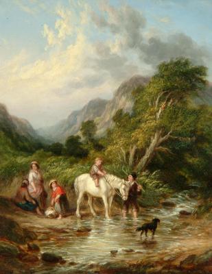 Appraisal: JOHN ANTHONY PULLER Crossing the Stream and The Tired Geaners