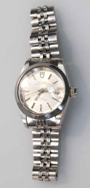 Appraisal: TUDOR STAINLESS STEEL LADY'S WRIST WATCH with metal bracelet perpetual