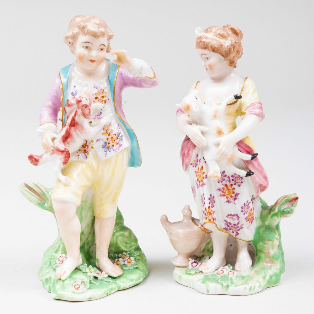 Appraisal: Pair of English Porcelain Figures in high Property from the