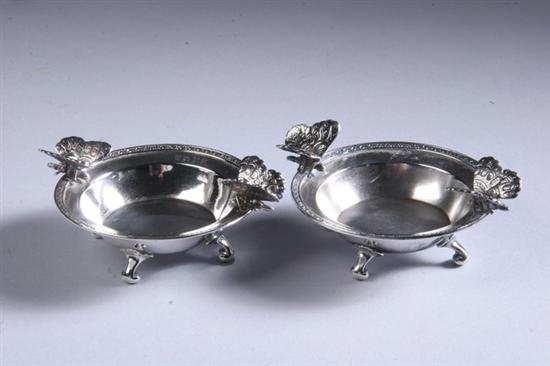 Appraisal: TWO SMALL TIFFANY CO STERLING SILVER FOOTED BOWLS Circa pattern