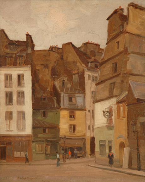 Appraisal: Henry Hanke - Old Paris oil on board signed and