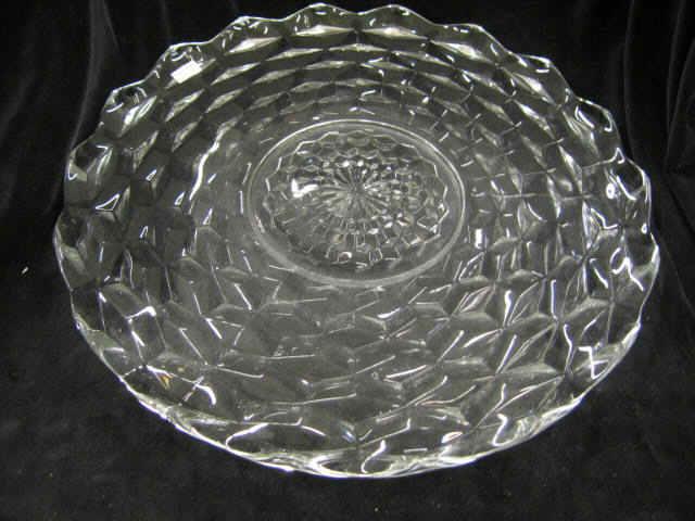 Appraisal: Fostorian American Glass Punchbowl Tray diameter excellent