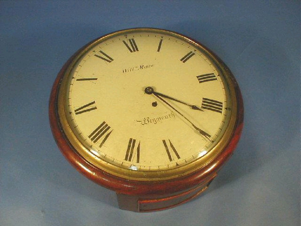 Appraisal: An Early thC wall clock with a single fusee movement