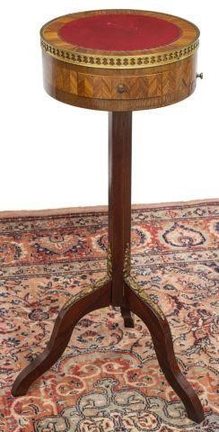 Appraisal: French mahogany stand early th c circular top with inset