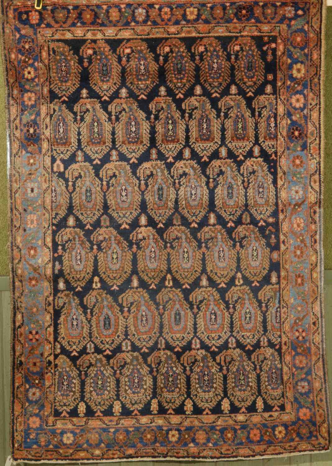 Appraisal: ORIENTAL RUG KURD HAMADAN ' x ' '' Six staggered