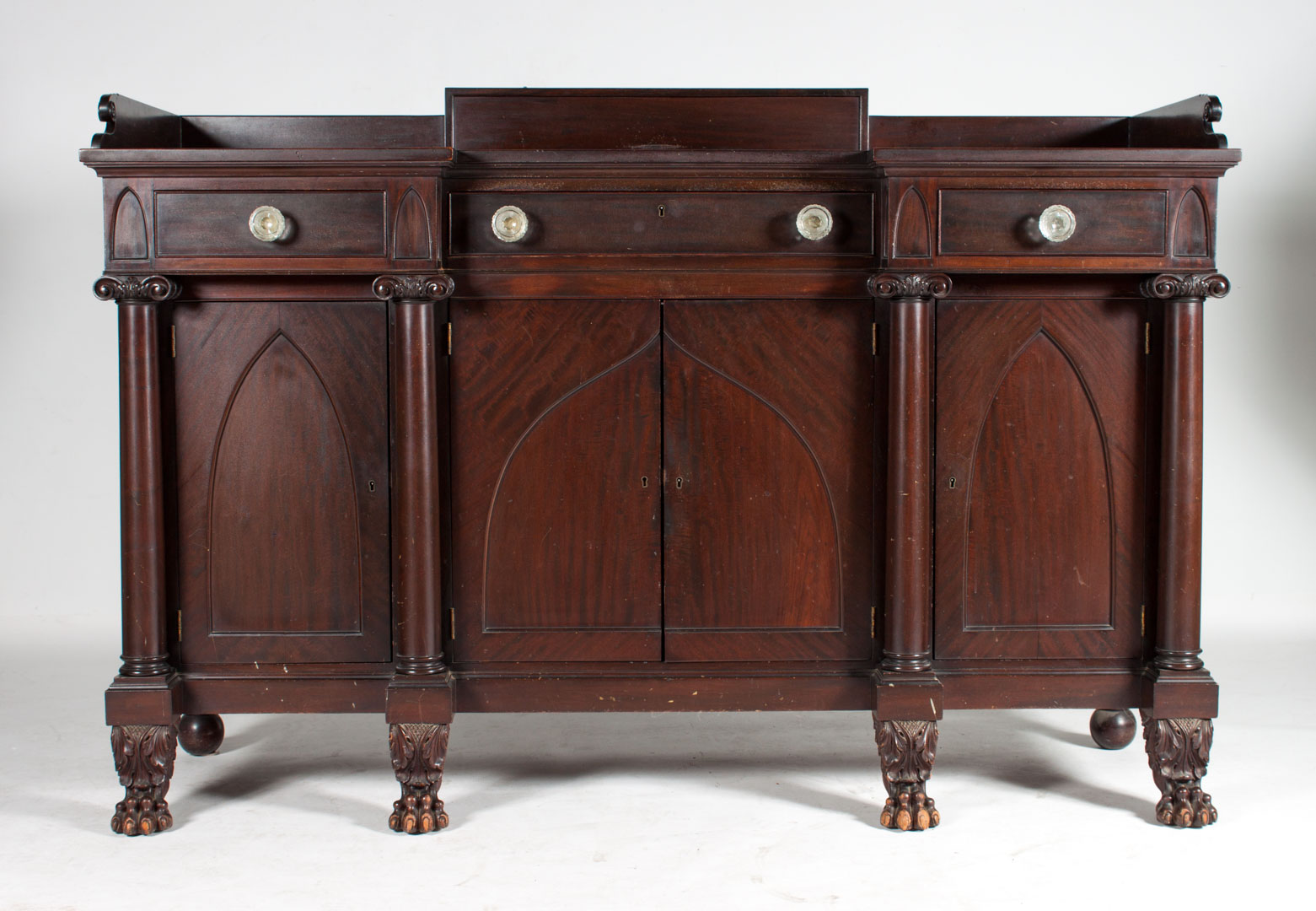 Appraisal: Potthast Bros Classical style mahogany sideboard first half- th century