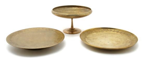 Appraisal: Set of Three Tiffany Studios Bronze Articles each stamped Tiffany