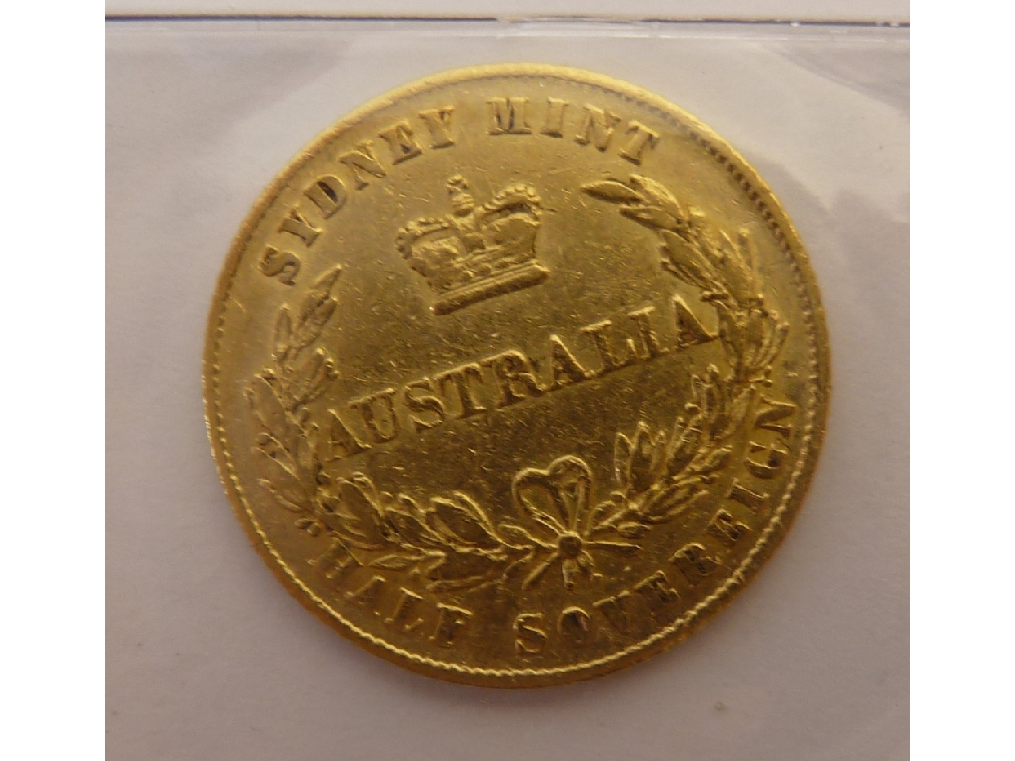 Appraisal: A RARE QUEEN VICTORIA GOLD HALF-SOVEREIGN the reverse with 'Sydney