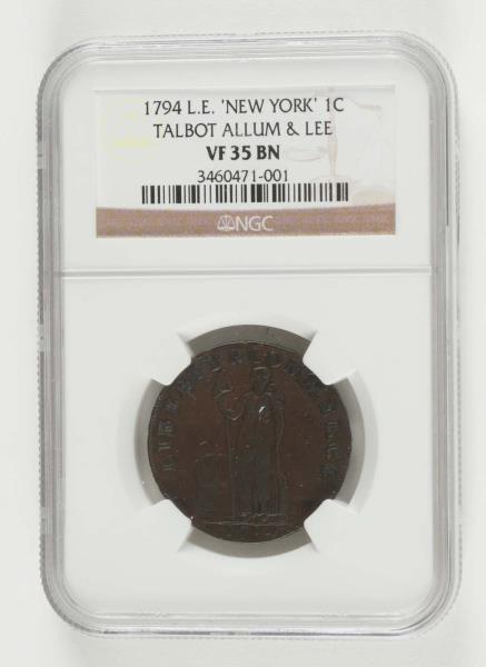 Appraisal: Talbor Allum and Lee NGC VF BN Condition Excellent