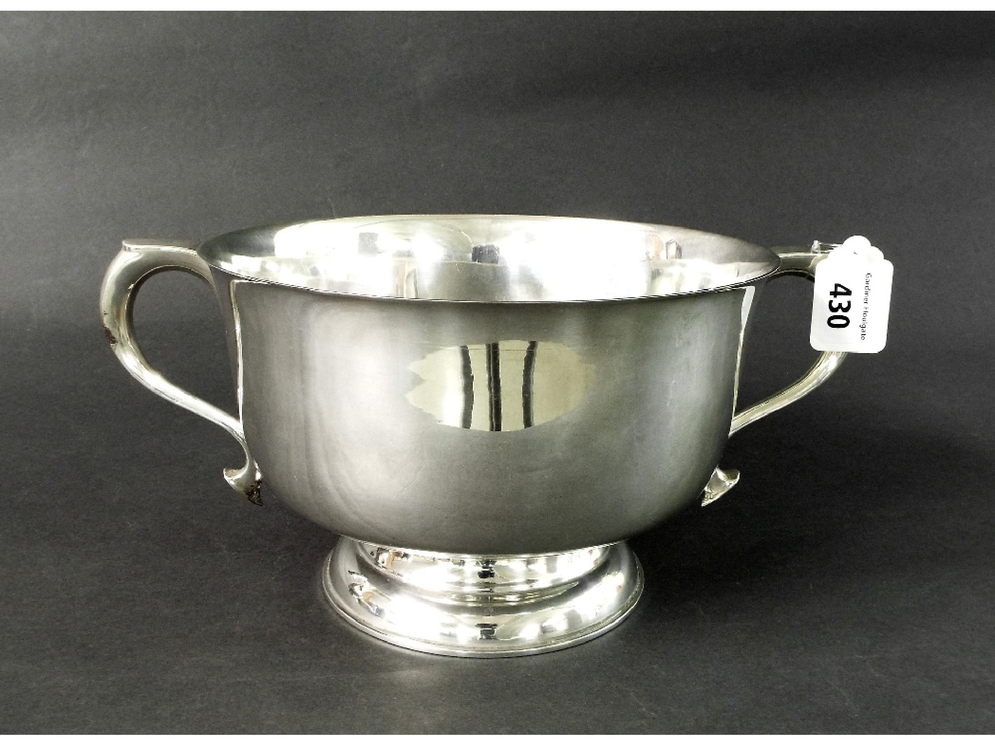 Appraisal: Good Art Deco silver twin handled rose bowl maker William