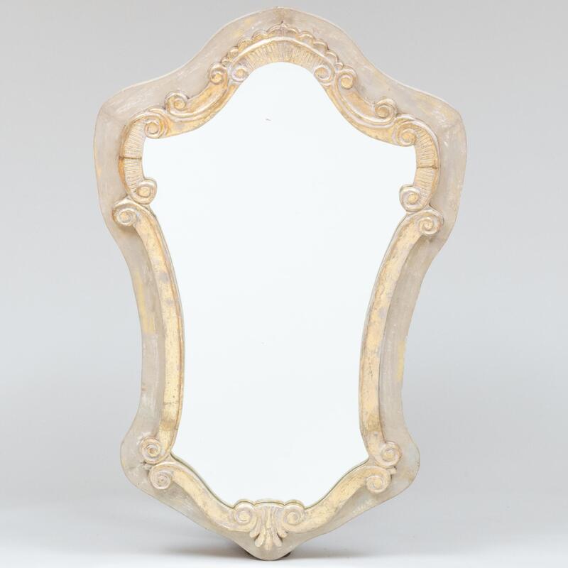 Appraisal: Continental Baroque Style Painted and Parcel-Gilt Mirror of Recent Manufacture