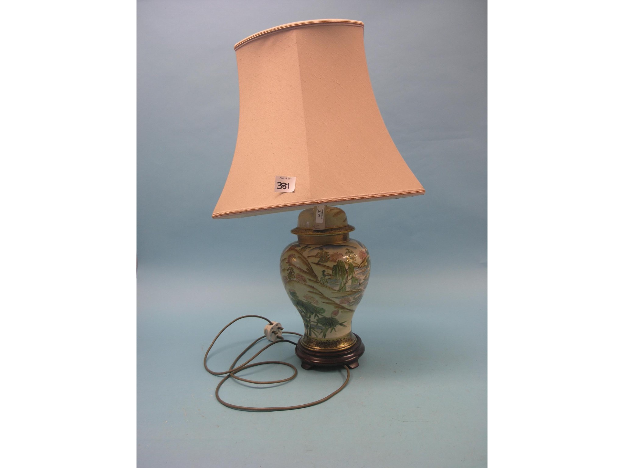 Appraisal: A table lamp stem in the form of a Satsuma