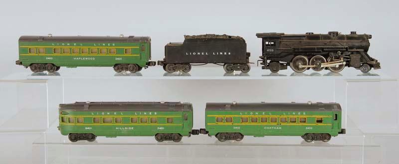 Appraisal: Lionel O- Passenger Train Set Description Includes engine and tender