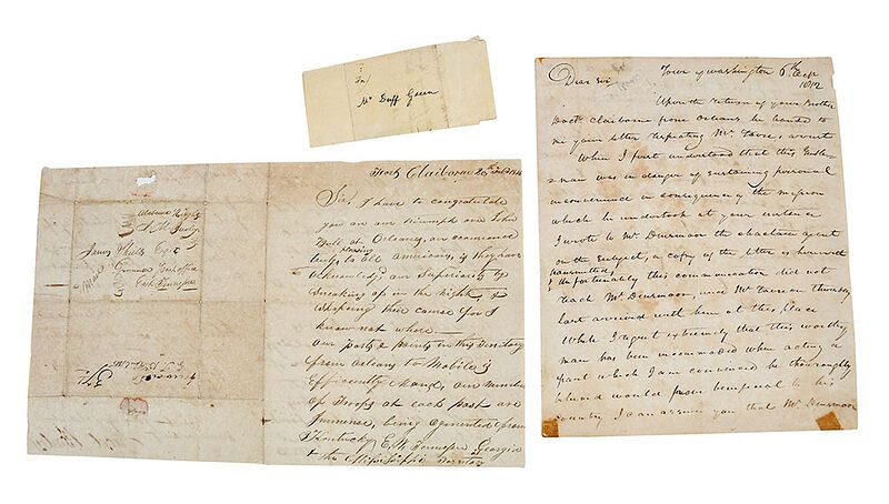 Appraisal: Group of Southern Letters and Correspondence approximately documents mostly th