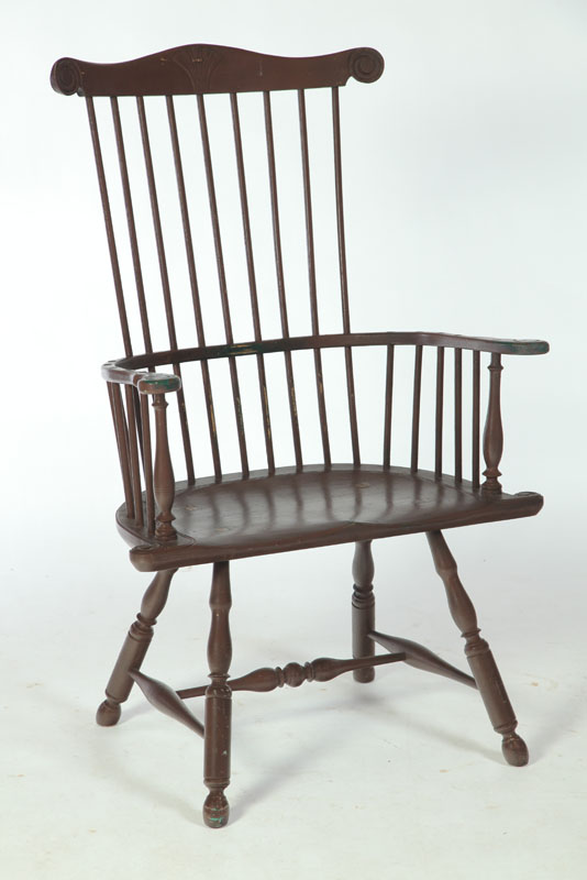 Appraisal: WINDSOR STYLE ARMCHAIR American by Bill Wallick late th century