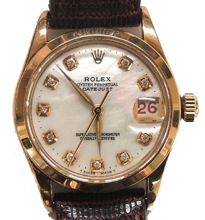 Appraisal: Rolex Oyster Perpetual Datejust gold capped mid-size wristwatch reference the