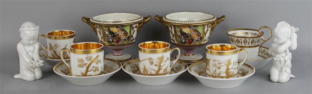 Appraisal: GROUP OF CONTINENTAL PORCELAIN including a Paris cup and saucer