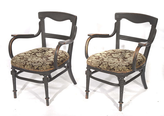 Appraisal: A PAIR OF TH CENTURY AESTHETIC JACOB JOSEF KOHN EBONISED