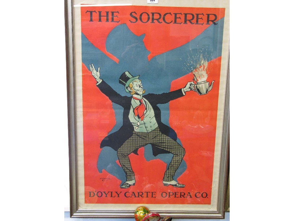 Appraisal: Victorian lithograph advertising poster for D'Oyly Carte Opera Company