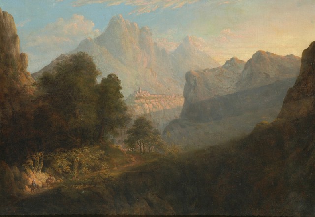 Appraisal: In the Manner of John Glover - Sunlit Mountainous Landscape