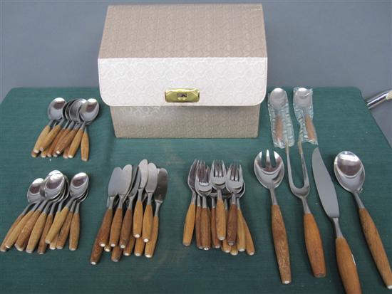 Appraisal: A MID TH C MODERN DESIGN DANSK FLATWARE SERVICE Stainless