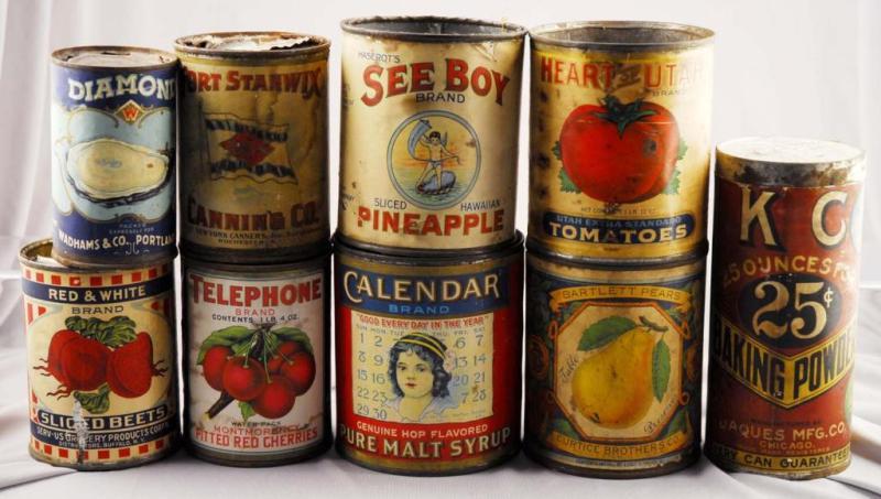 Appraisal: Lot of Early Assorted Food Product Tins Description Includes Red