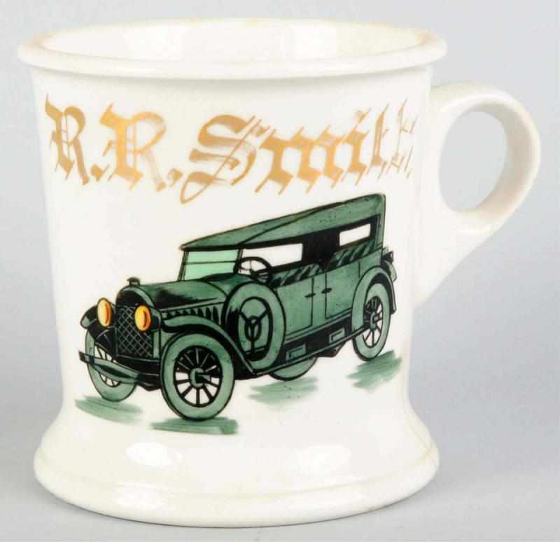 Appraisal: Automobile Shaving Mug Gilt name R R Smith Stamped East