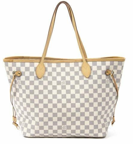 Appraisal: Louis Vuitton Neverfull MM tote bag in Damier Azur coated