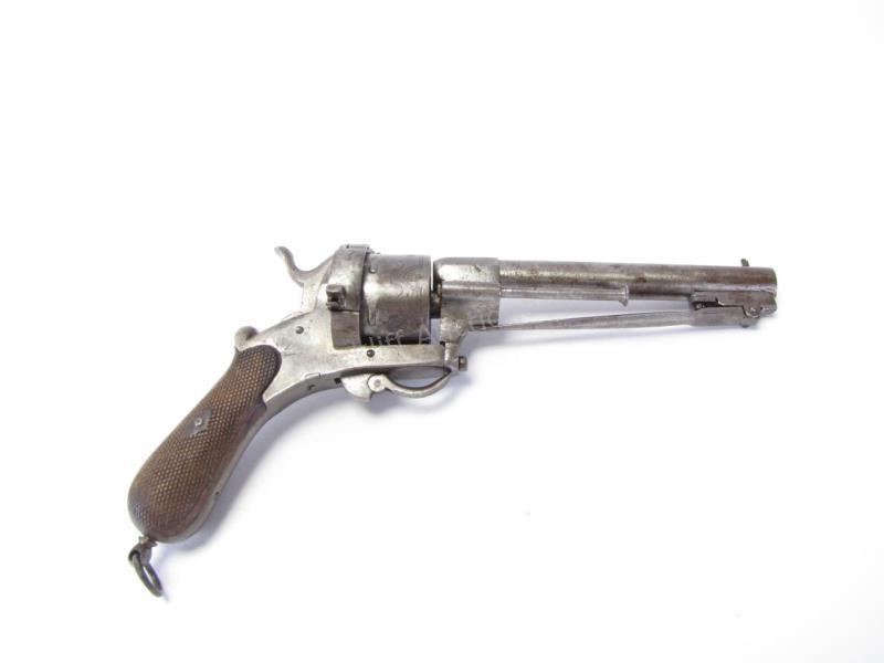 Appraisal: F DE Gregorio Pinfire Knife Revolver- part ocatgonal and round