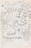 Appraisal: CHARLES BURCHFIELD Two abstract pencil drawings Both circa Both approximately